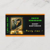 Populaire Party Time Neon gepersonaliseerde profes Visitekaartje (Voorkant)