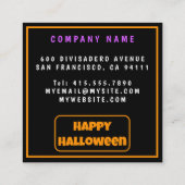 Populaire pompoen Halloween herfst Collectie Vierkante Visitekaartje (Achterkant)