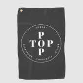 Populaire Pop vader vader persoonlijke familienaam Golfhanddoek (Voorkant)