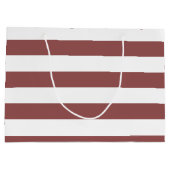 Populaire ringbandstrips met naam in zacht rood large cadeautasje (Achterkant)