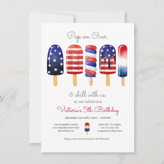 Populaire rode, witte en blauwe patriotticus op 4  kaart (Voorkant)