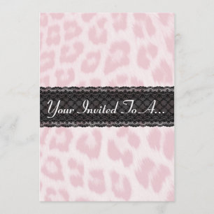 Populaire roze Cheetah Bachelorette Party Kaart