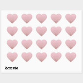 Populaire Roze Gouden Glitter Elegante Sjabloon Hart Sticker (Vel)
