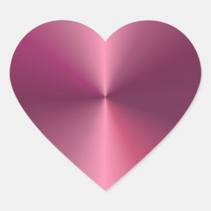 Populaire Roze Sjabloon Moderne Metalen Uiterlijk  Hart Sticker