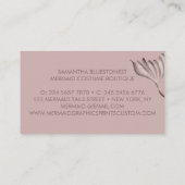 Populaire roze staartbuiskostuum mermaid visitekaartje (Achterkant)