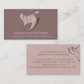 Populaire roze staartbuiskostuum mermaid visitekaartje (Voorkant / Achterkant)