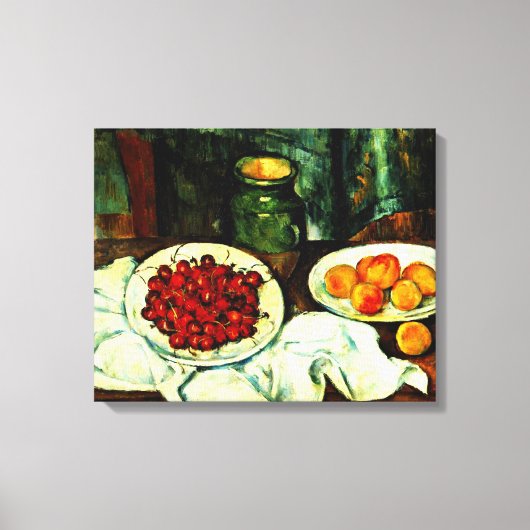 Populaire schilderij van Paul Cezanne, Kersen Canvas Afdruk (Voorkant)