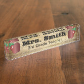 Populaire  schoolleraar naambordje (Zijkant)