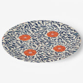 Populaire sierbloemen patroon papieren bordje (Gekanteld)