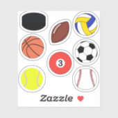 Populaire sport bal pack sticker (Vel)
