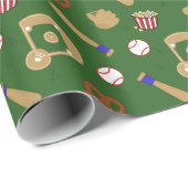 Populaire sporten Honkbal Cadeaupapier (Rol Hoek)