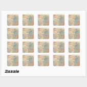 Populaire stemming 1880 vierkante sticker (Vel)