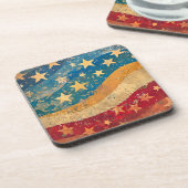 Populaire sterren en strepen bier onderzetter (Linkerzijde)