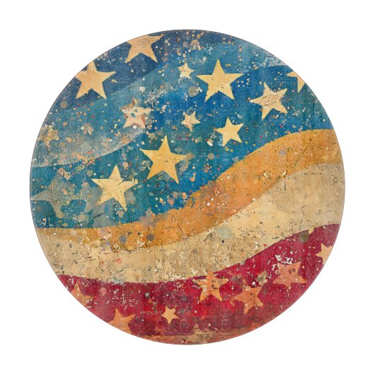 Populaire sterren en strepen snijplank (Voorkant)