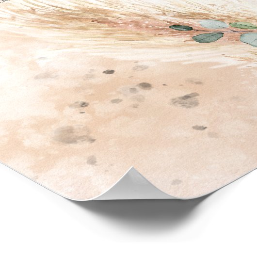 Populaire terracotta bordeaux bloemeneucalyptus sa poster (Hoek)