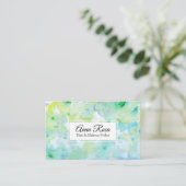 *~* Populaire Turquoise Blue Green Girly Beauty Visitekaartje (Staand voorkant)