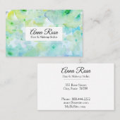 *~* Populaire Turquoise Blue Green Girly Beauty Visitekaartje (Voorkant / Achterkant)
