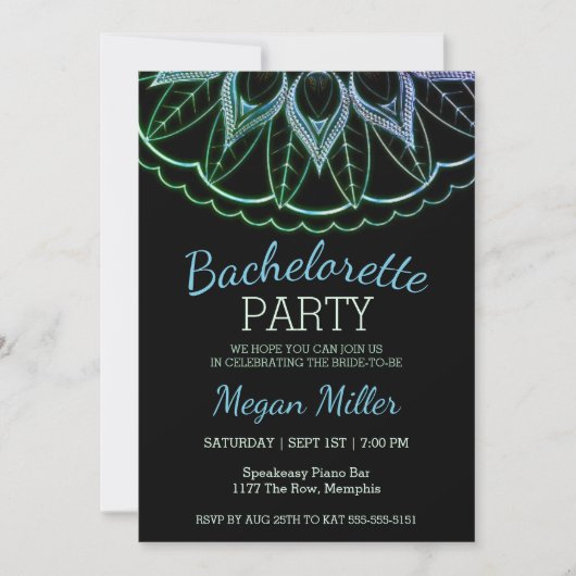 Populaire uitnodiging van Mandala Bachelorette (Voorkant)