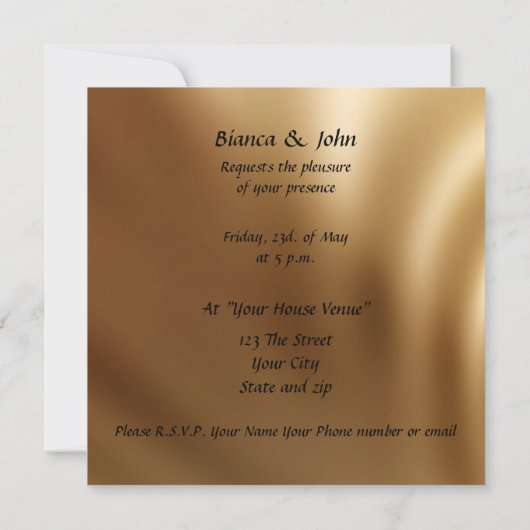 Populaire uitnodiging voor weddenschappen (Achterkant)