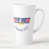 Populaire vader met bewerkbare datum latte mok (Rechts)