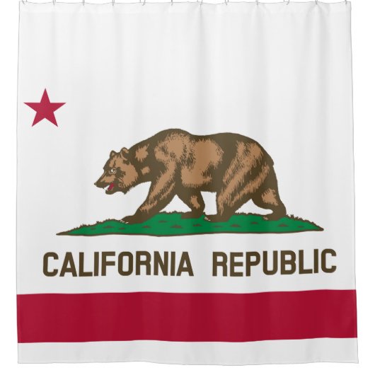 Populaire vlag van Californië Douchegordijn (Voorkant)