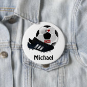 Populaire voetbal ontwerp sjabloon ronde button 4,0 cm (In situ)