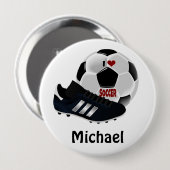 Populaire voetbal ontwerp sjabloon ronde button 4,0 cm (Voorkant /achterkant)