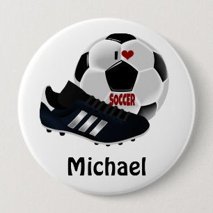 Populaire voetbal ontwerp sjabloon ronde button 4,0 cm