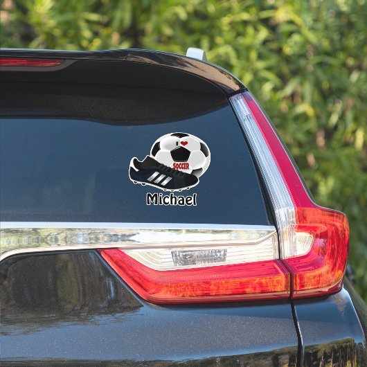 Populaire voetbal ontwerp sjabloon sticker (Auto Zijkant)