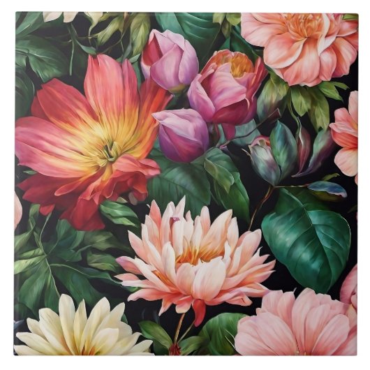 Populaire Waterverf  Bloemen Collectie Tegeltje (Voorkant)