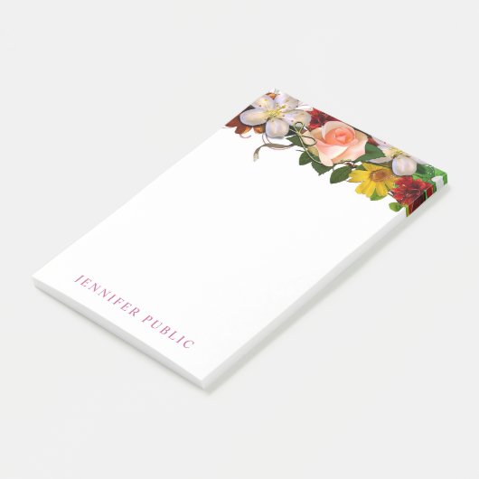 Populaire Waterverf Bloemen Sjabloon Rozen Post-it® Notes (Schuin)