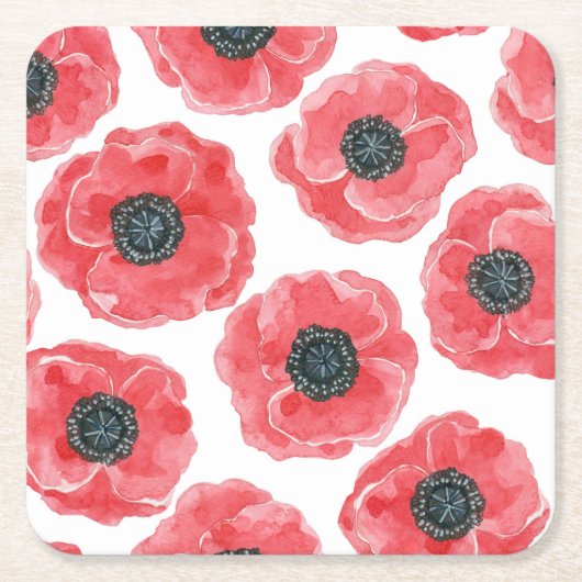 Populaire waterverf kartonnen onderzetters (Voorkant)