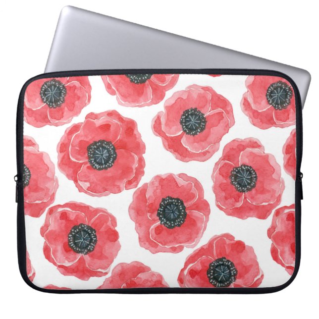 Populaire waterverf laptop sleeve (Voorkant)