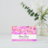 *~* Populaire Waterverf roze lavendel afbeelding Visitekaartje (Staand voorkant)