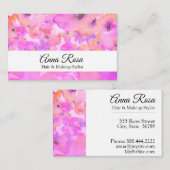 *~* Populaire Waterverf roze lavendel afbeelding Visitekaartje (Voorkant / Achterkant)