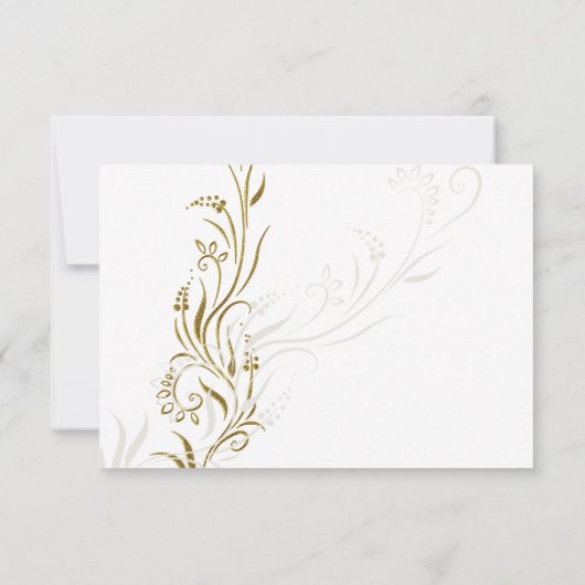 Populaire witte bruiloft RSVP (Achterkant)