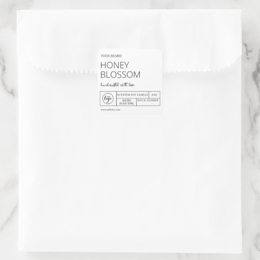 Populaire witte kaars Labels (Tas)