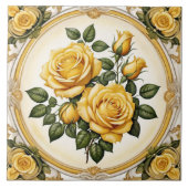 Populaire Yellow Rose Mooi Collectie Tegeltje (Voorkant)