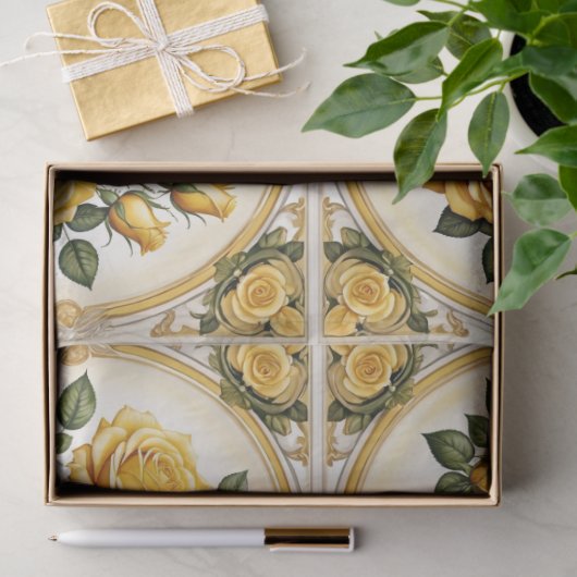 Populaire Yellow Rose Mooi Collectie Tissuepapier (Geschenk)