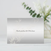 Populaire zilveren bruiloft Dank u Bedankkaart (Staand voorkant)