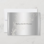 Populaire zilveren bruiloft Dank u Bedankkaart (Achterkant)