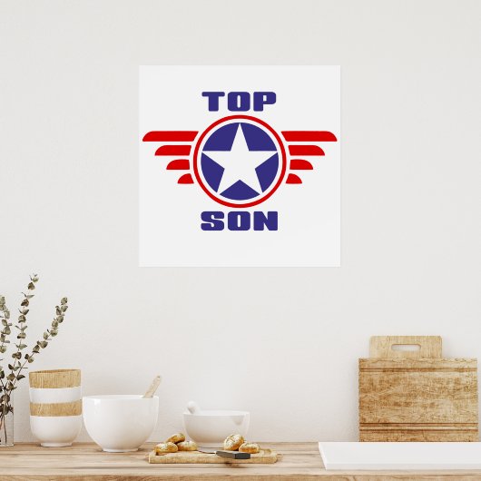 Populaire zoon: Best Son Birthday Gift Poster (Keuken)