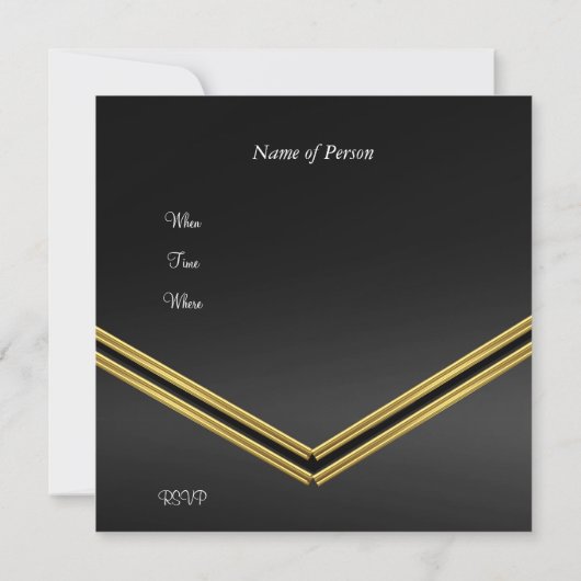 Populaire zwarte Rode verjaardagsuitnodiging Kaart (Achterkant)