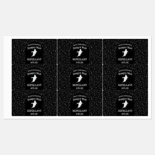Populairste Boogey Man Repellant Label (Vel)