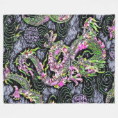 Populairste Chinese Dragon Black Light Special Fleece Deken (Voorkant (Horizontaal))