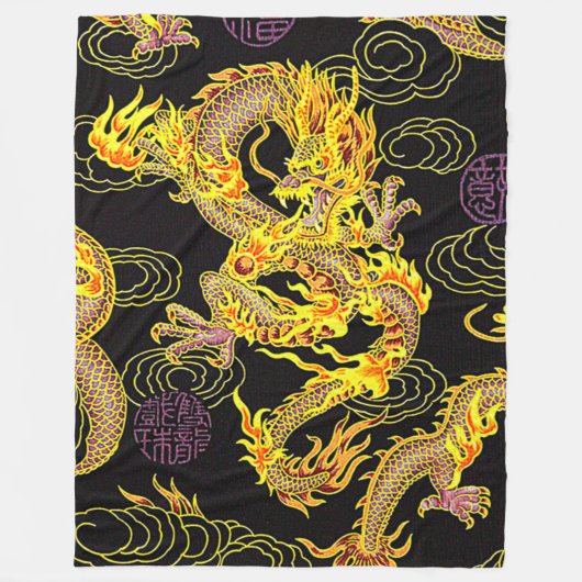 Populairste Chinese dragon Neo Art Fleece Deken (Voorkant)