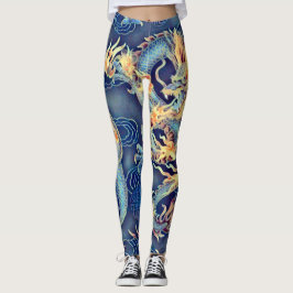 Populairste Chinese keizer Dragon Chrome Art Leggings