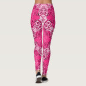 Populairste Decoratieve Pink Rave Party Leggings (Achterkant)