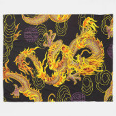 Populairste Gouden Chinese Keizer Dragon Fantasy Fleece Deken (Voorkant (Horizontaal))