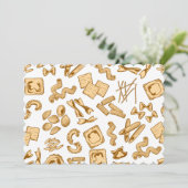 Populairste Italiaanse voedingsmiddelen en verniss Feestdagenkaart (Staand voorkant)